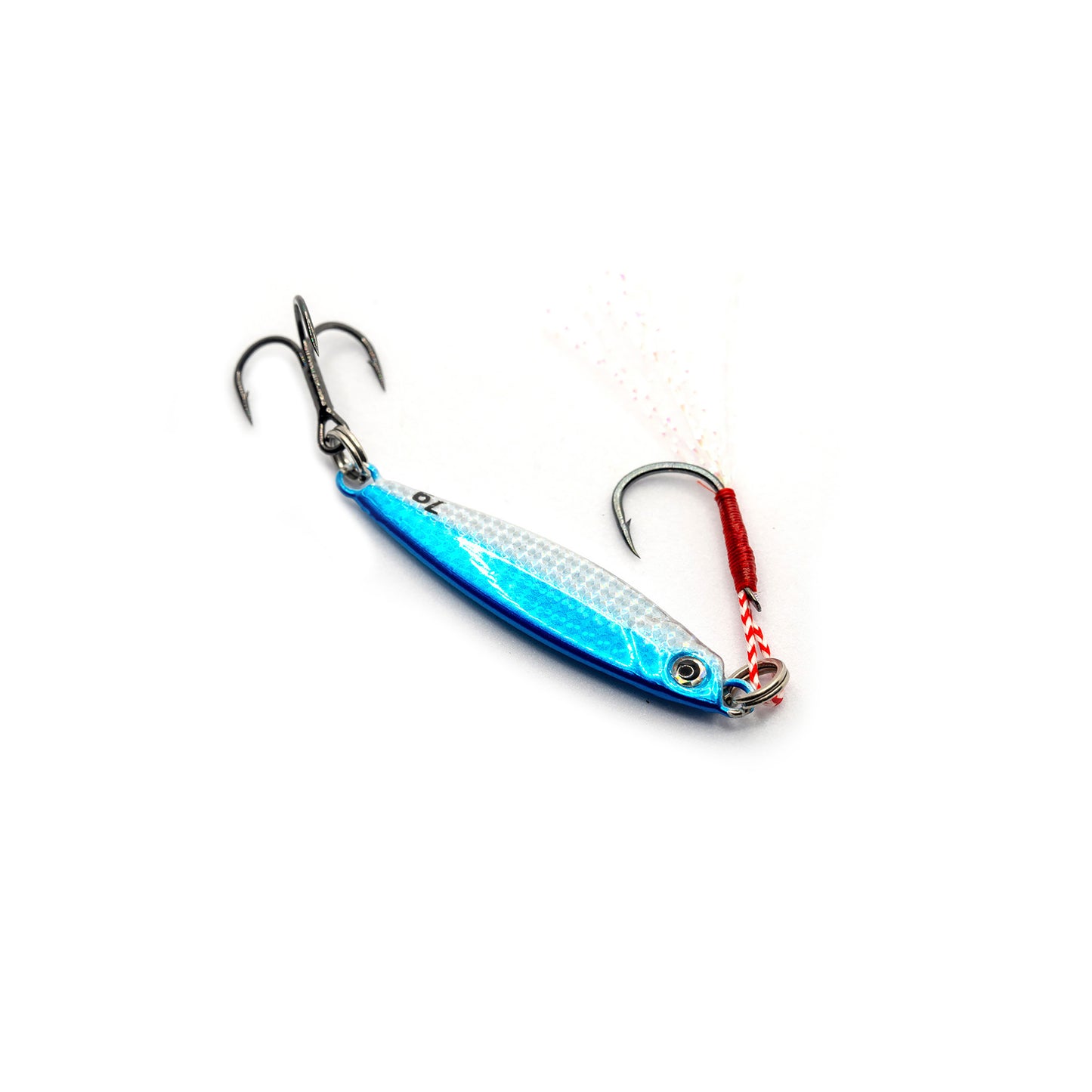 Blue/Silver 7g Micro Jig - Bouncing Jigs