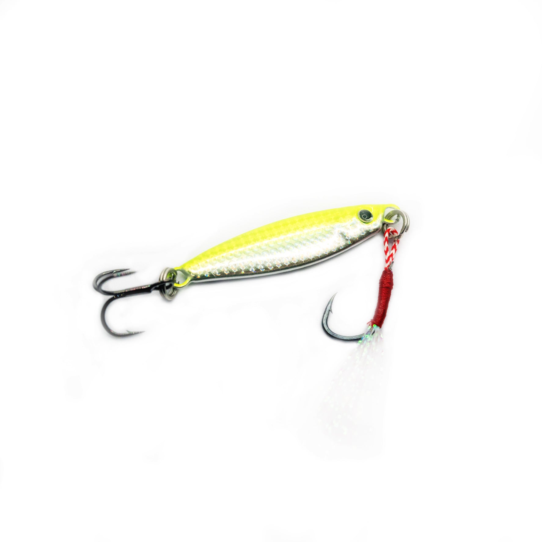 Lime/Silver 7g Micro Jig - Bouncing Jigs